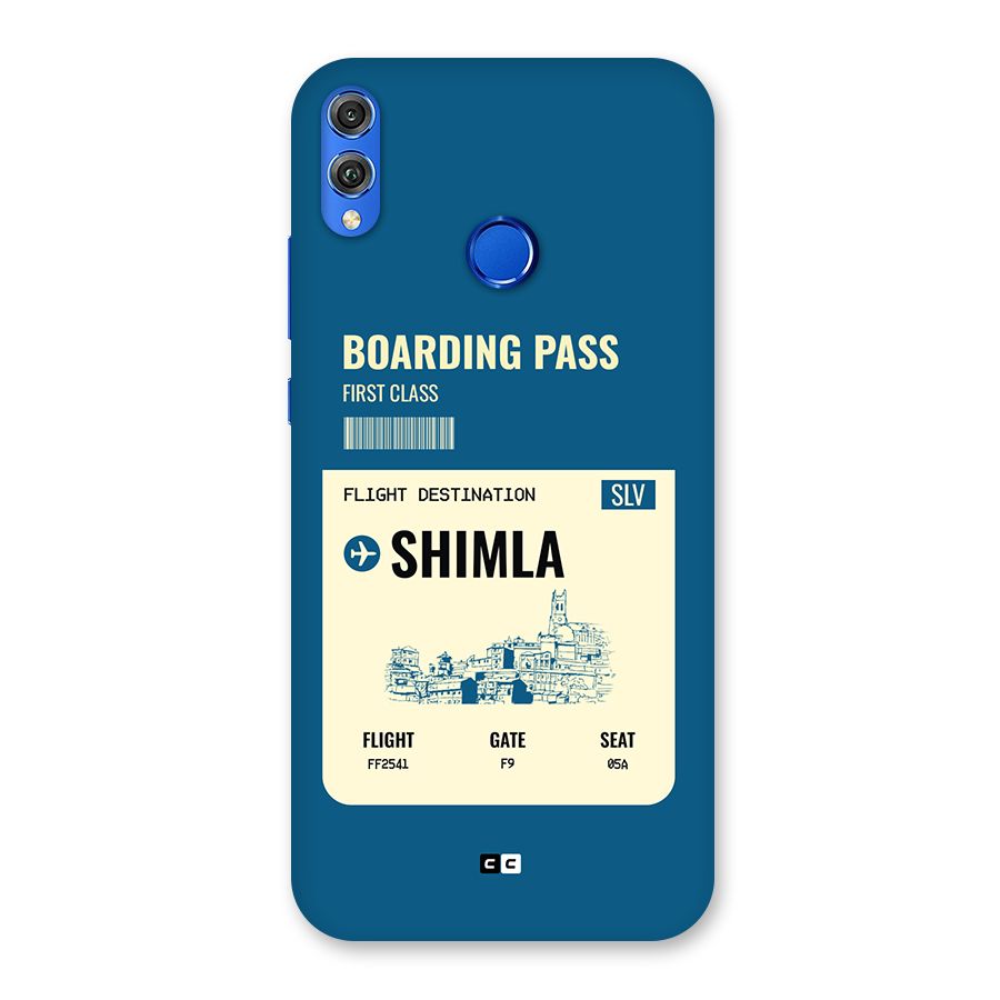 Shimla Boarding Pass Back Case for Honor 8X