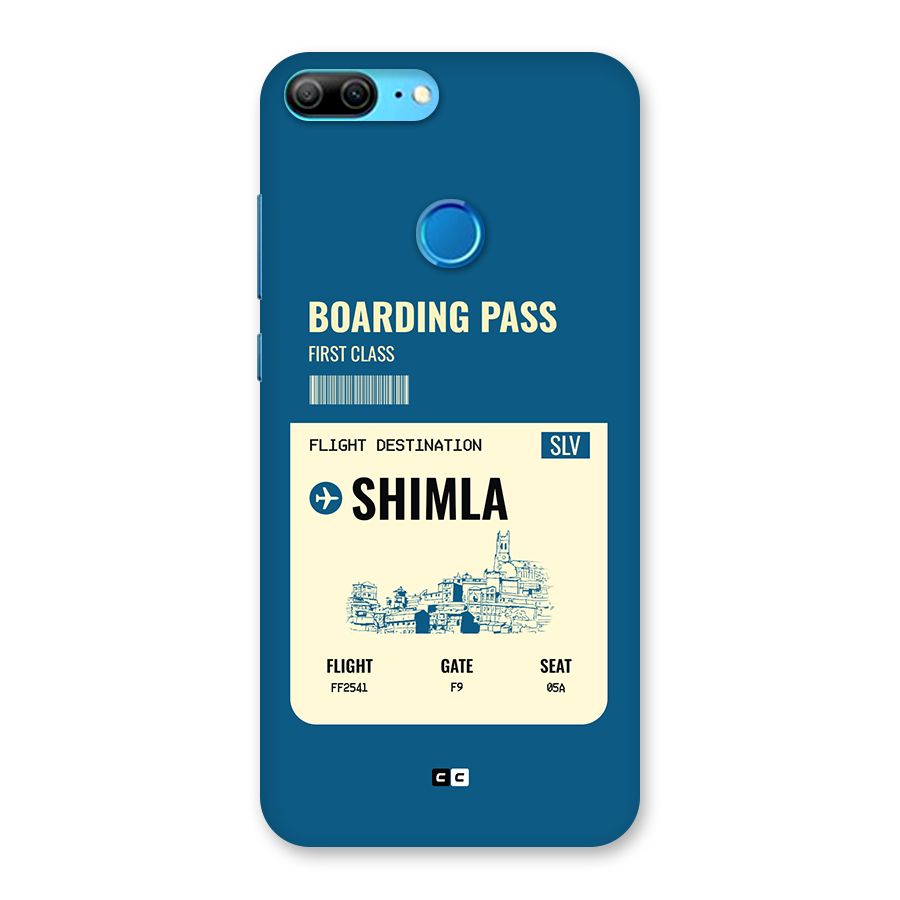 Shimla Boarding Pass Back Case for Honor 9 Lite