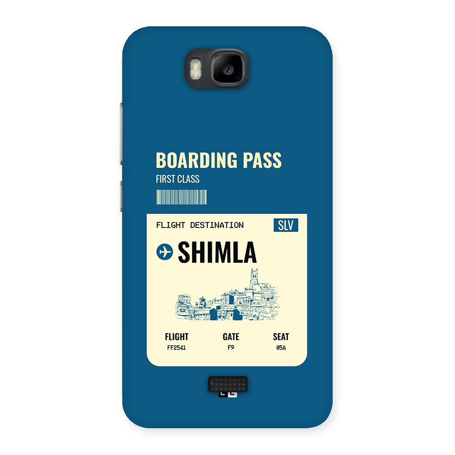 Shimla Boarding Pass Back Case for Honor Bee