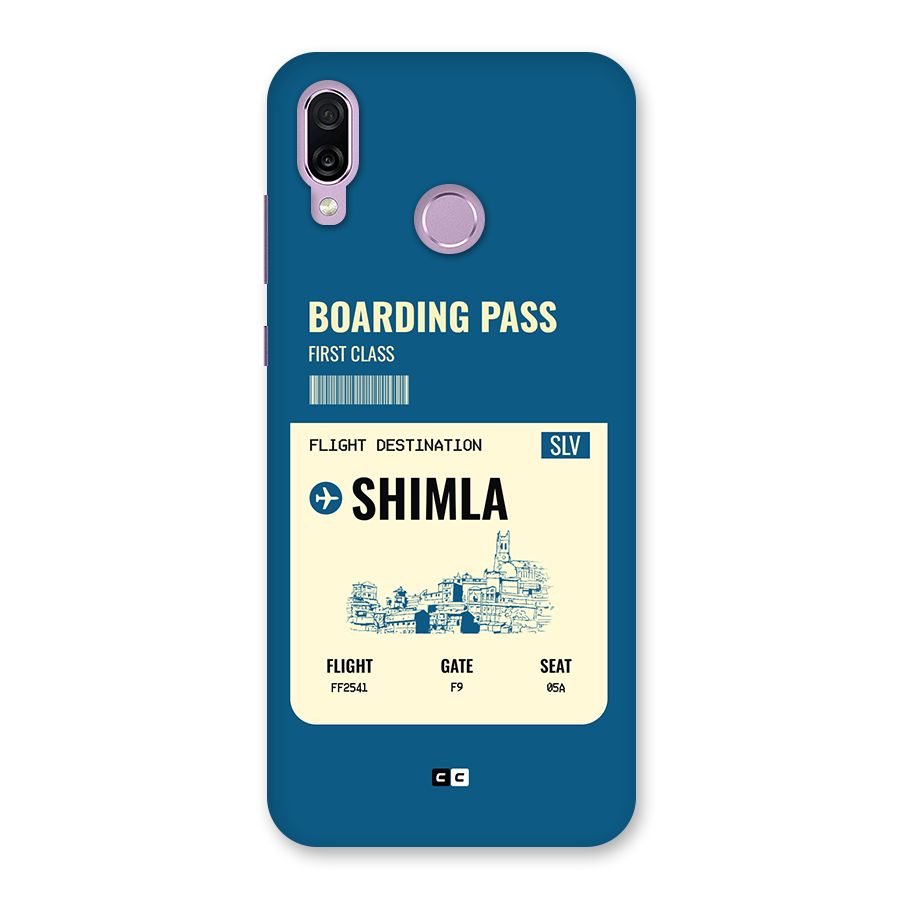 Shimla Boarding Pass Back Case for Honor Play