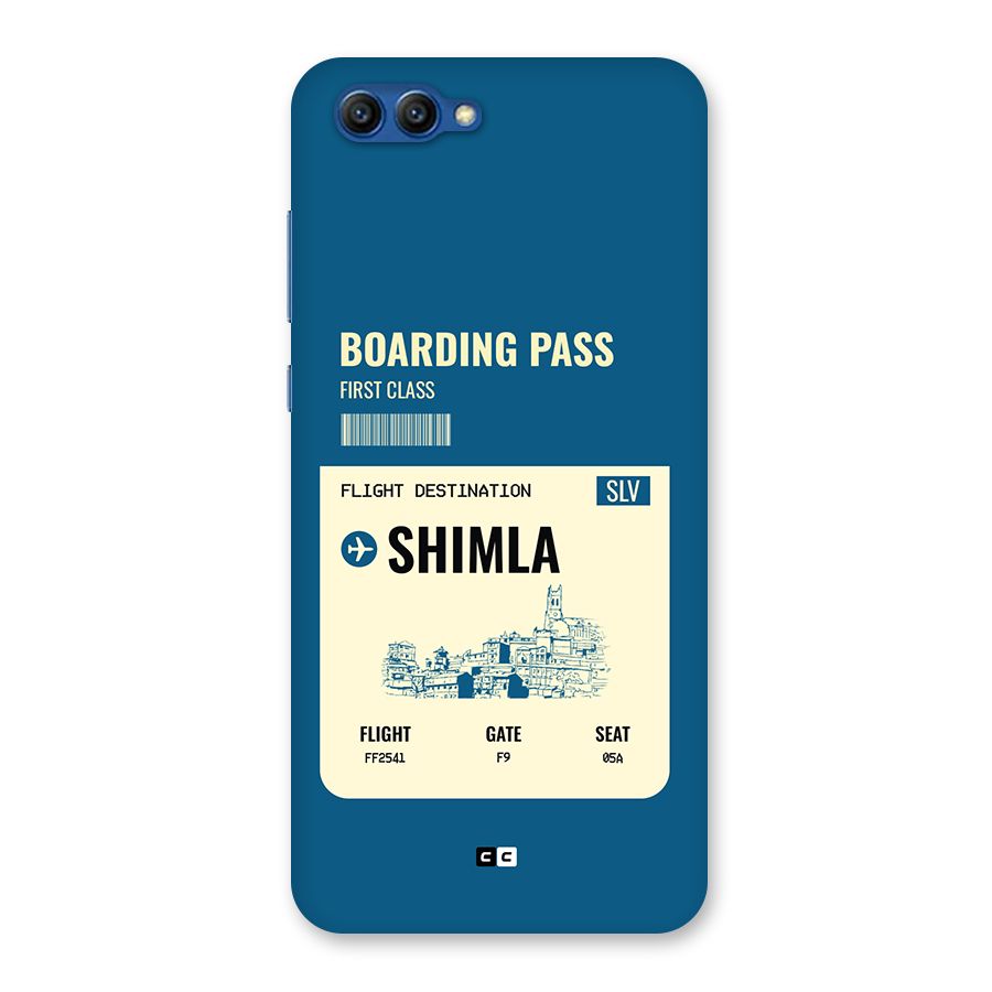 Shimla Boarding Pass Back Case for Honor View 10