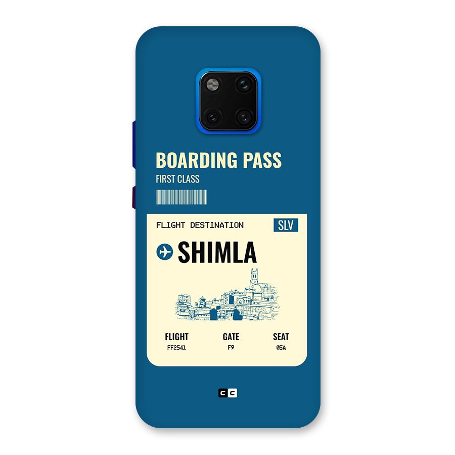 Shimla Boarding Pass Back Case for Huawei Mate 20 Pro