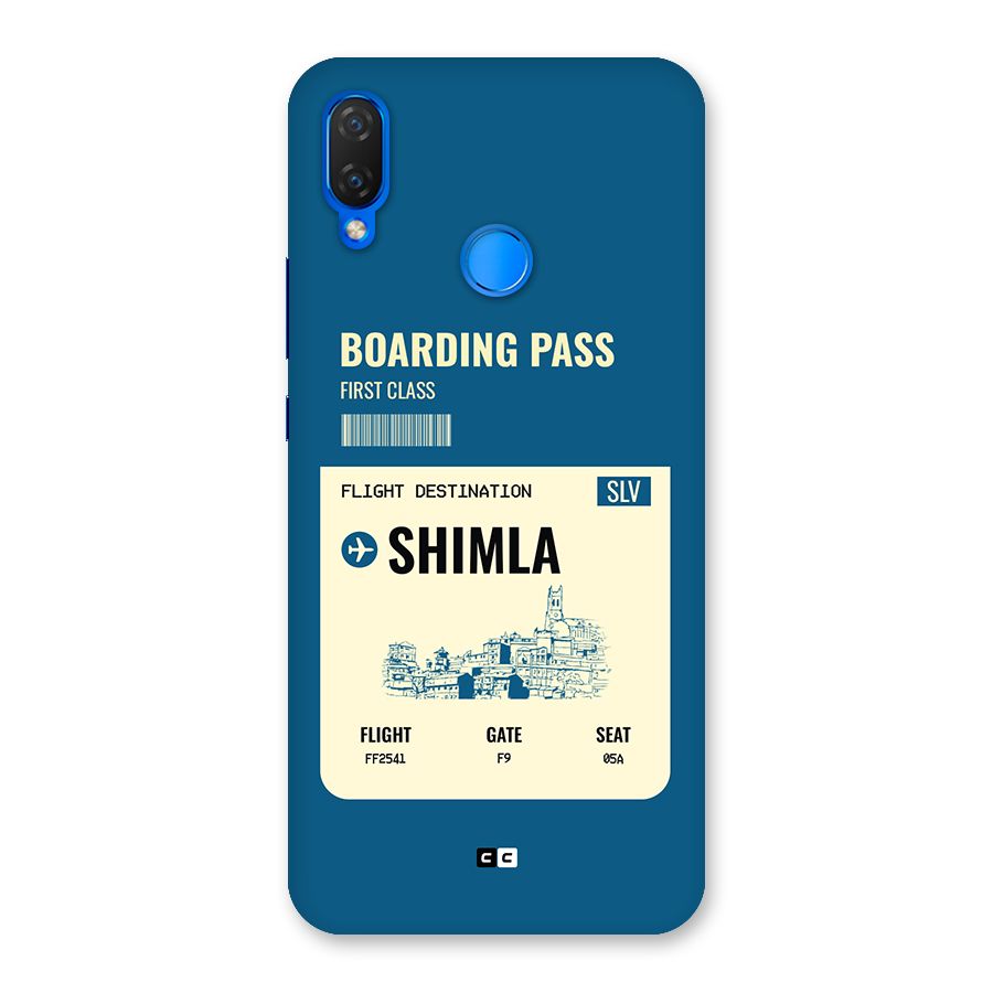 Shimla Boarding Pass Back Case for Huawei P Smart Plus