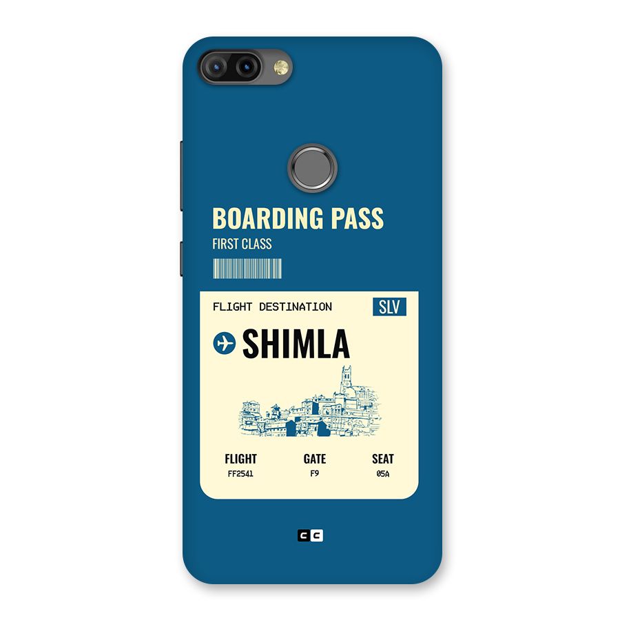 Shimla Boarding Pass Back Case for Infinix Hot 6 Pro