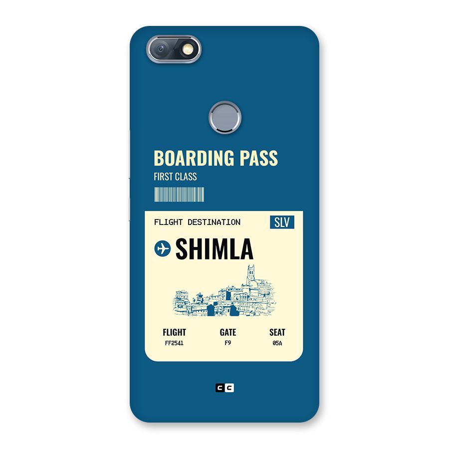 Shimla Boarding Pass Back Case for Infinix Note 5