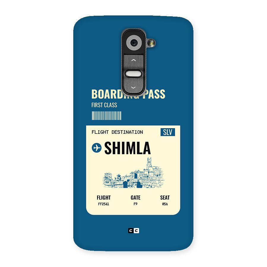 Shimla Boarding Pass Back Case for LG G2