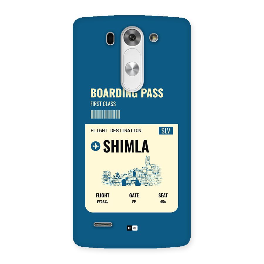 Shimla Boarding Pass Back Case for LG G3 Beat