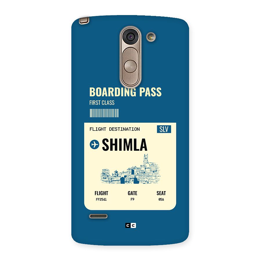Shimla Boarding Pass Back Case for LG G3 Stylus
