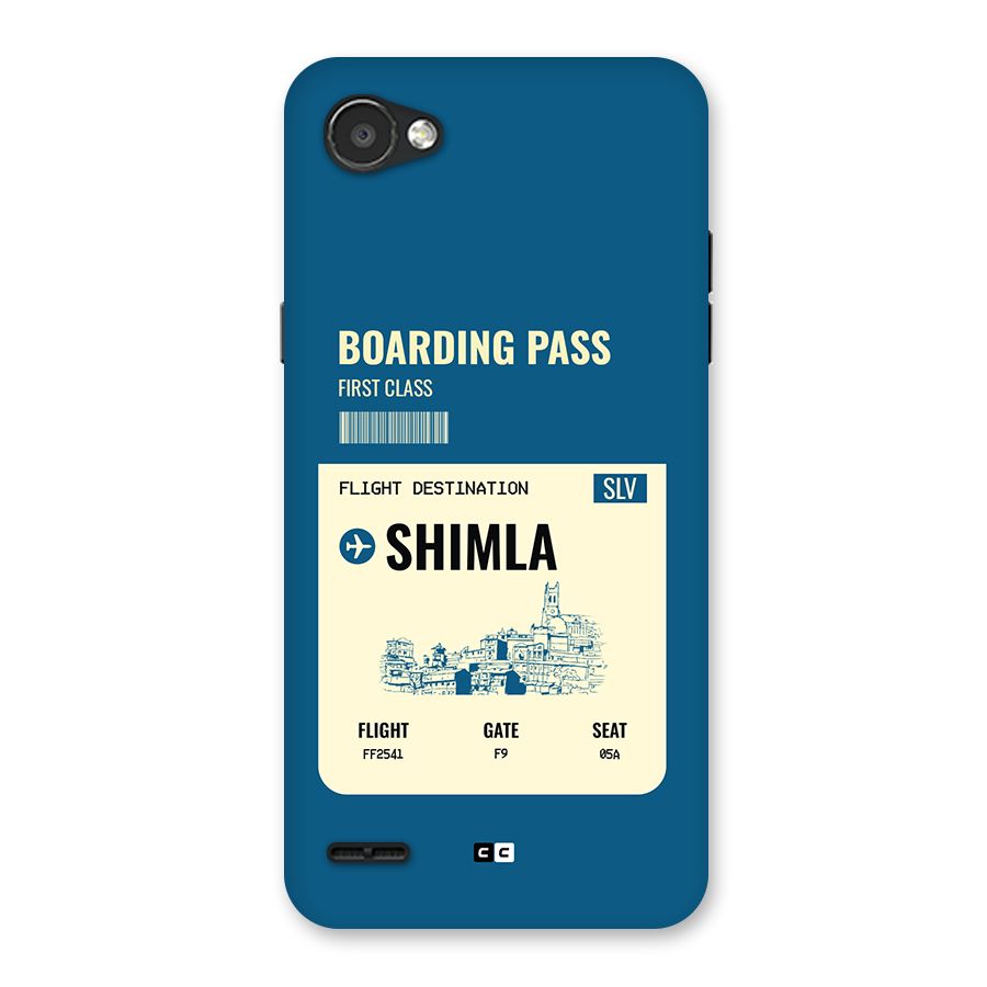 Shimla Boarding Pass Back Case for LG Q6