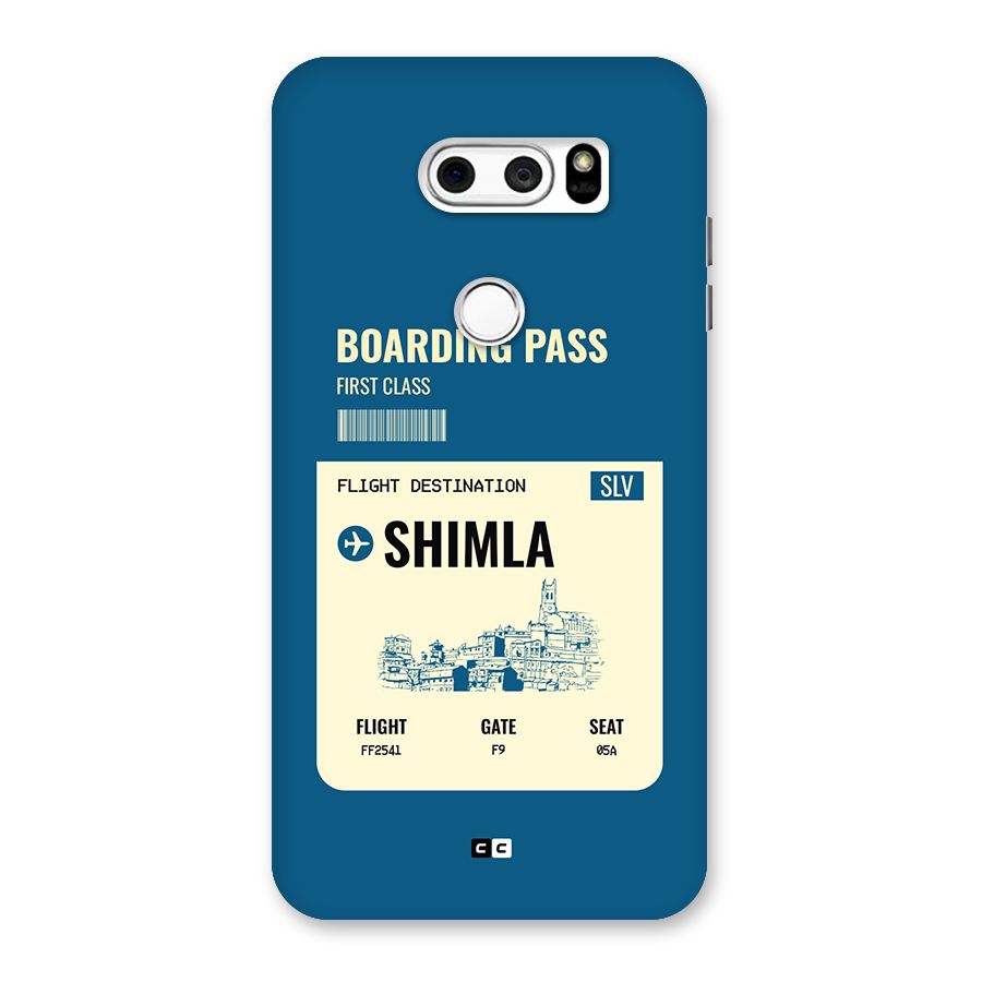 Shimla Boarding Pass Back Case for LG V30
