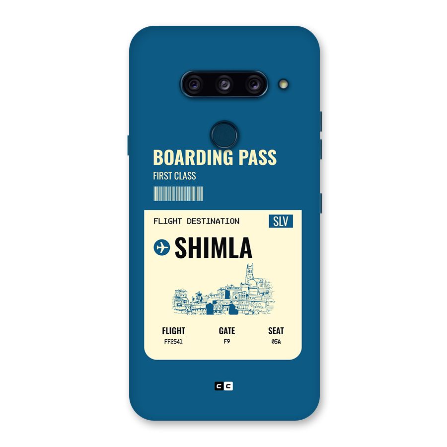 Shimla Boarding Pass Back Case for LG  V40 ThinQ