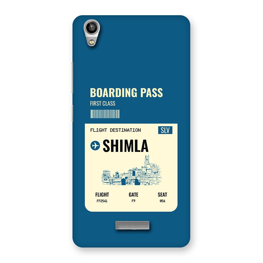 Shimla Boarding Pass Back Case for Lava Pixel V1