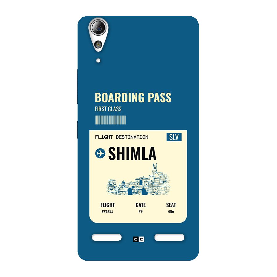 Shimla Boarding Pass Back Case for Lenovo A6000 Plus