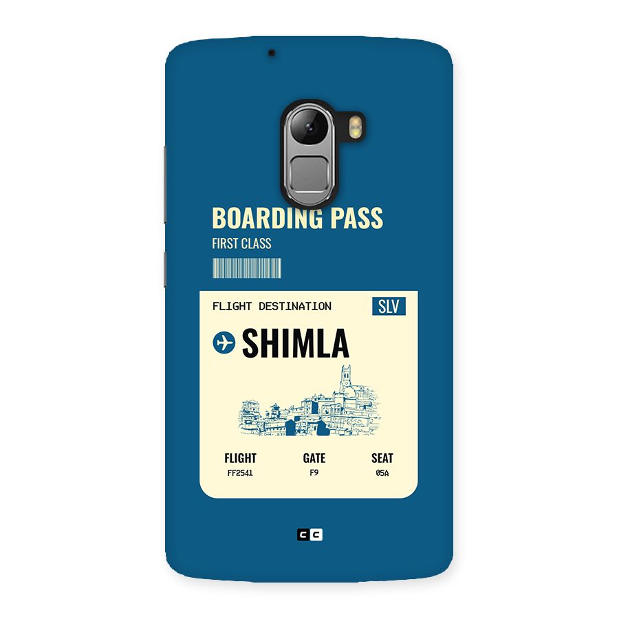 Shimla Boarding Pass Back Case for Lenovo K4 Note