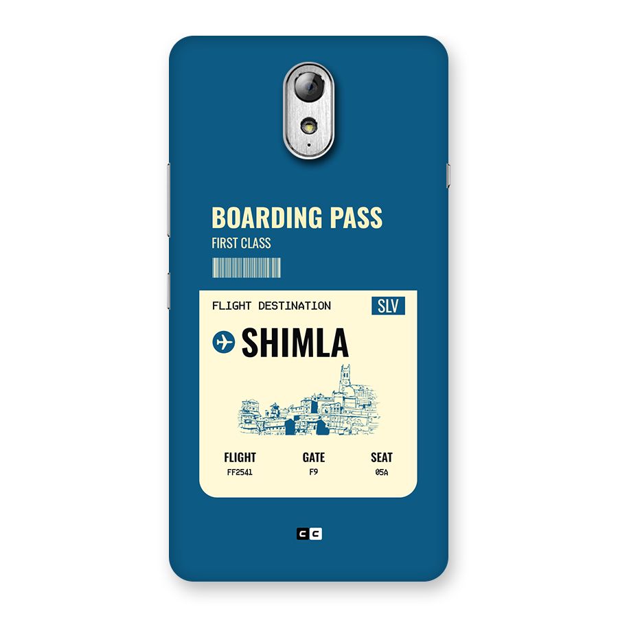 Shimla Boarding Pass Back Case for Lenovo Vibe P1M