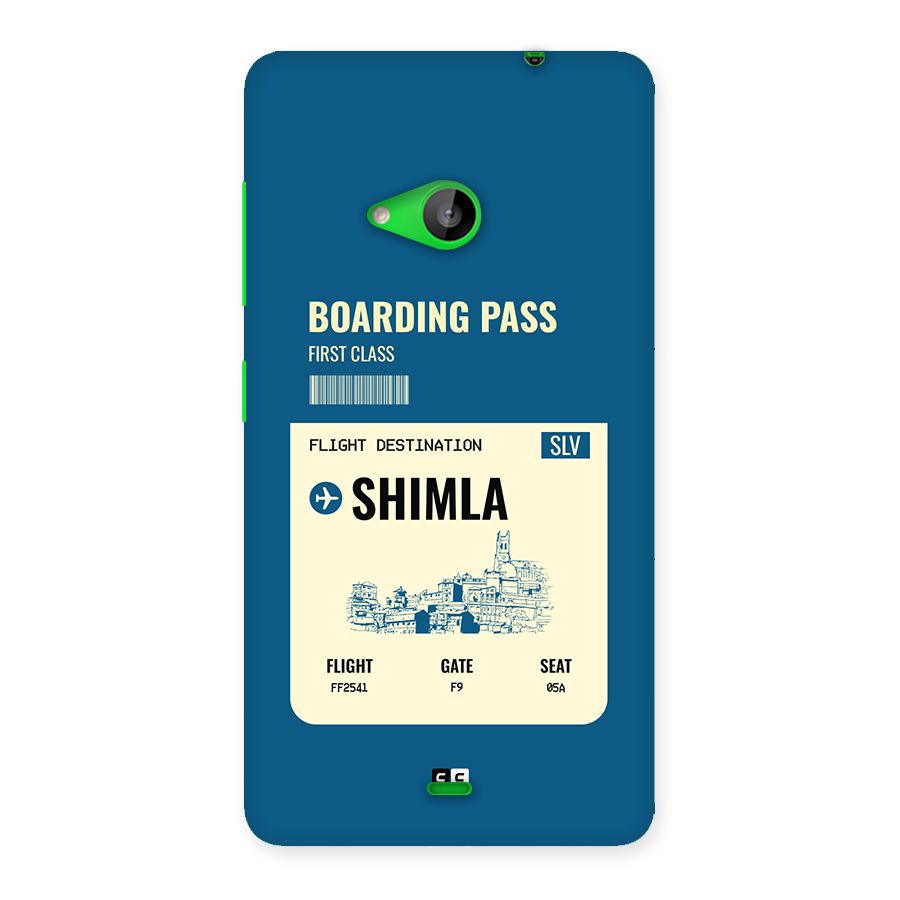 Shimla Boarding Pass Back Case for Lumia 535