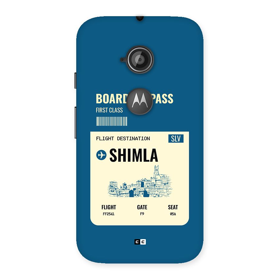 Shimla Boarding Pass Back Case for Moto E 2nd Gen