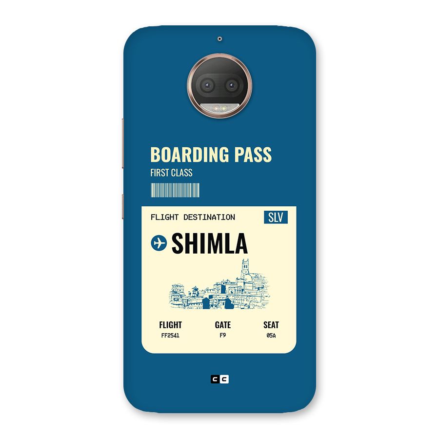 Shimla Boarding Pass Back Case for Moto G5s Plus