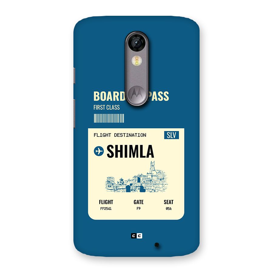 Shimla Boarding Pass Back Case for Moto X Force