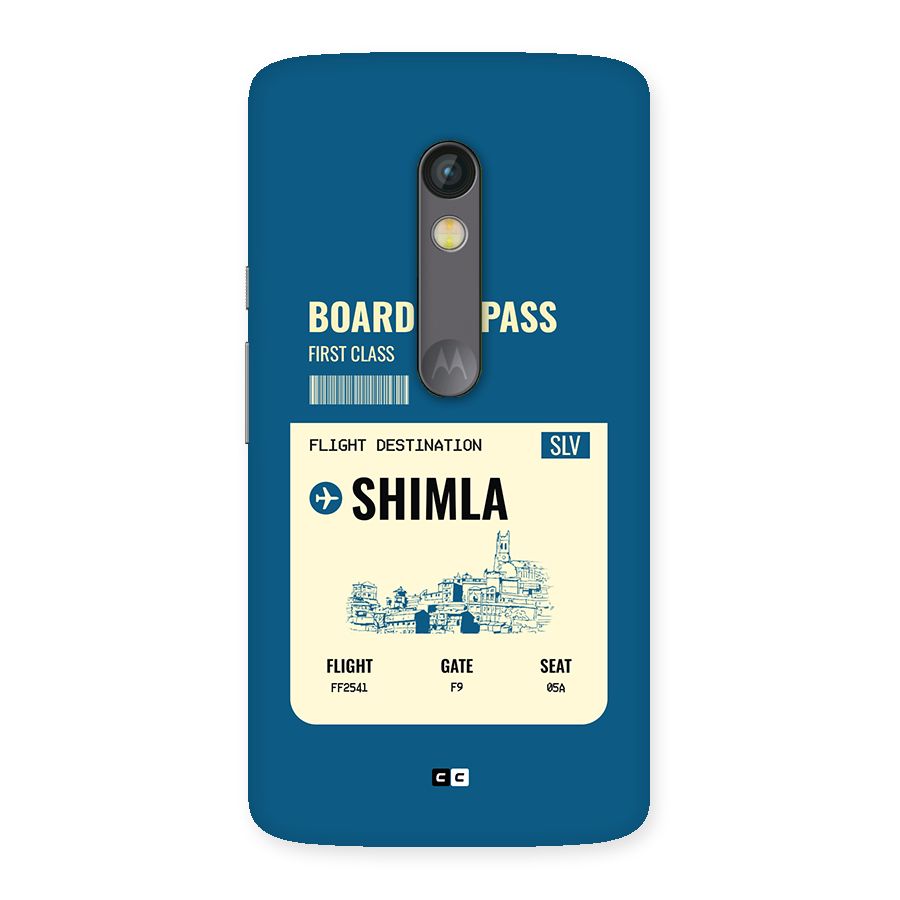 Shimla Boarding Pass Back Case for Moto X Play