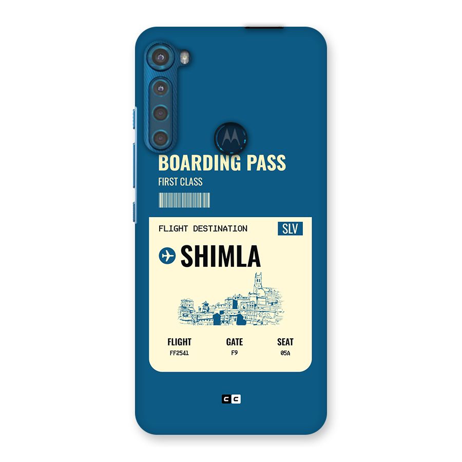 Shimla Boarding Pass Back Case for Motorola One Fusion Plus