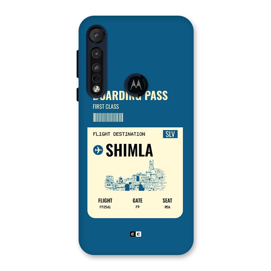 Shimla Boarding Pass Back Case for Motorola One Macro