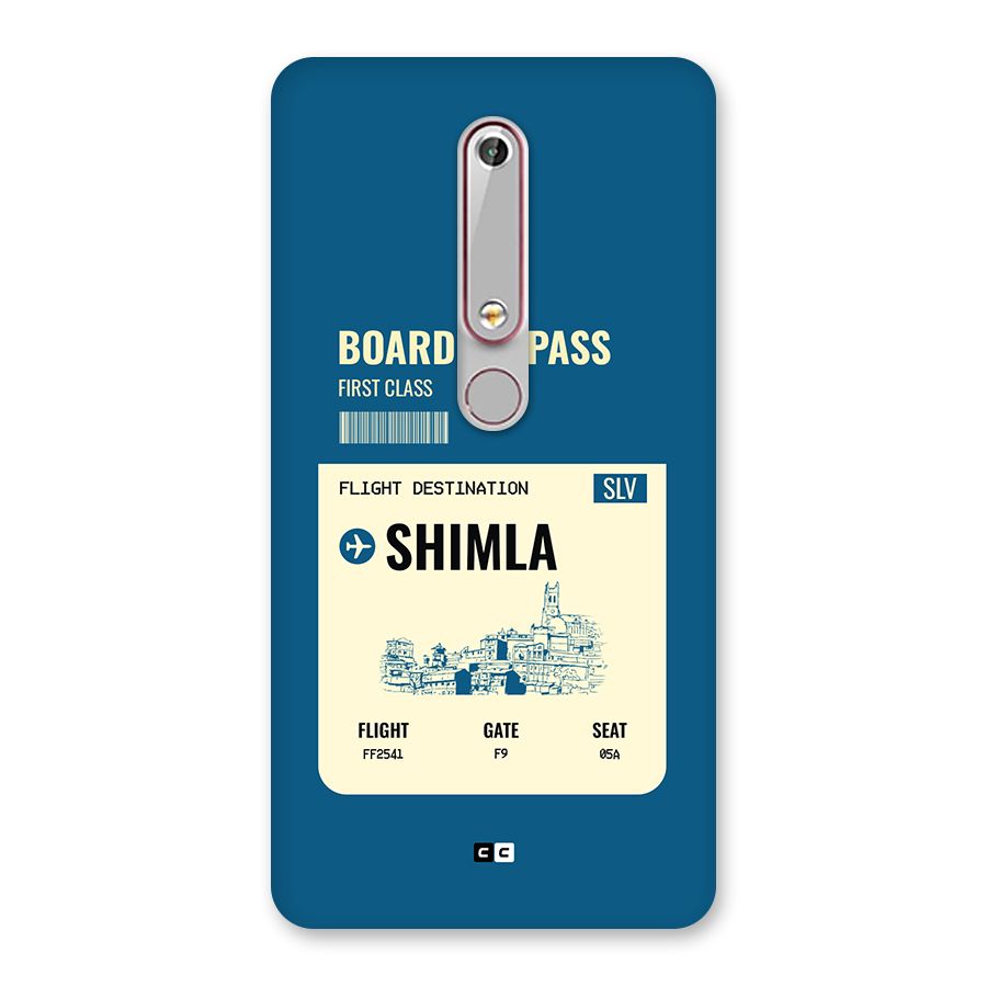 Shimla Boarding Pass Back Case for Nokia 6.1