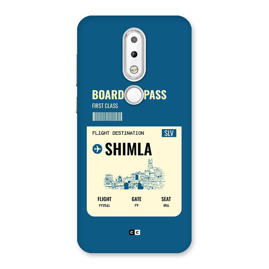 Shimla Boarding Pass Back Case for Nokia 6.1 Plus