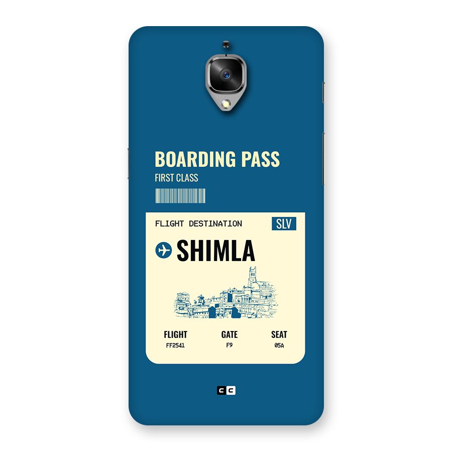 Shimla Boarding Pass Back Case for OnePlus 3