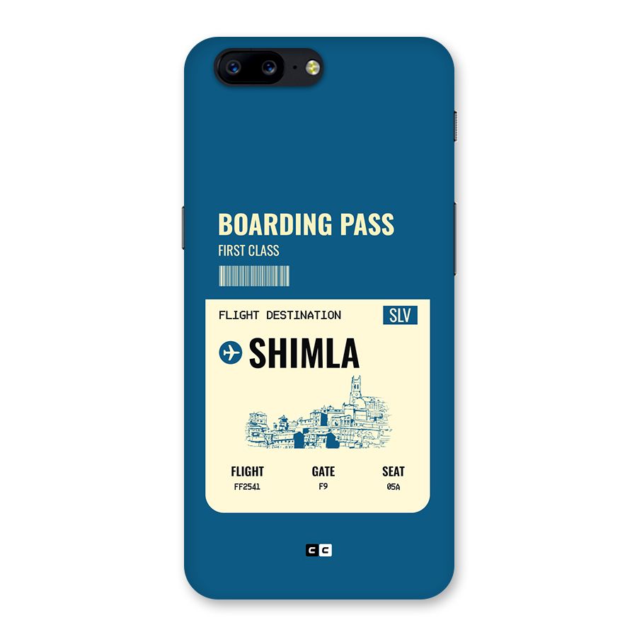 Shimla Boarding Pass Back Case for OnePlus 5