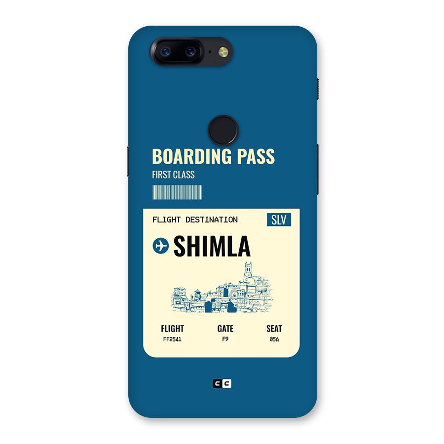 Shimla Boarding Pass Back Case for OnePlus 5T