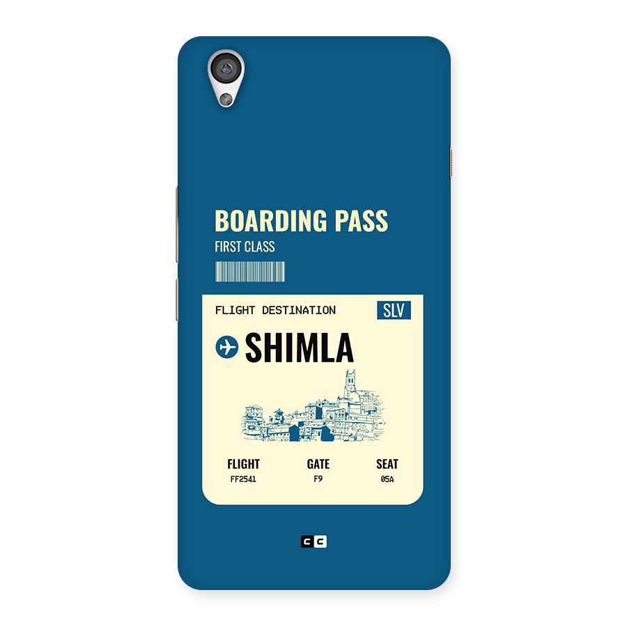 Shimla Boarding Pass Back Case for OnePlus X
