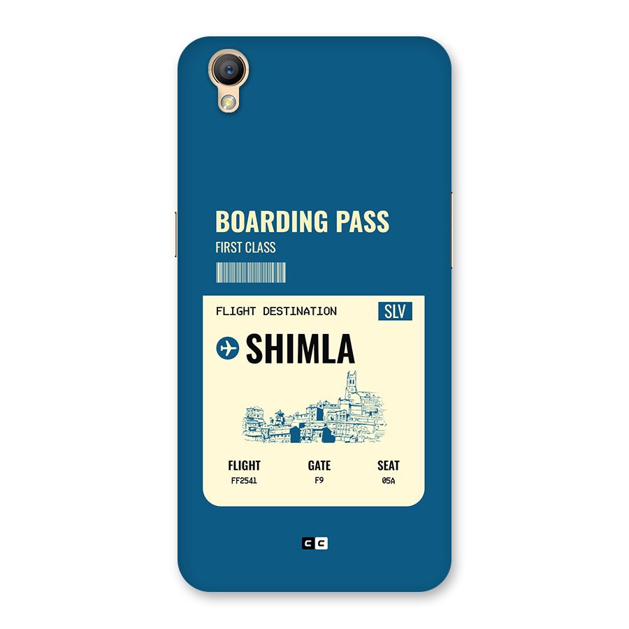 Shimla Boarding Pass Back Case for Oppo A37