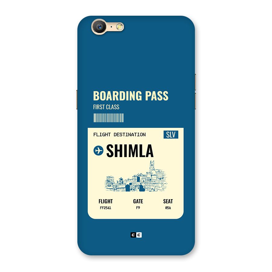 Shimla Boarding Pass Back Case for Oppo A57