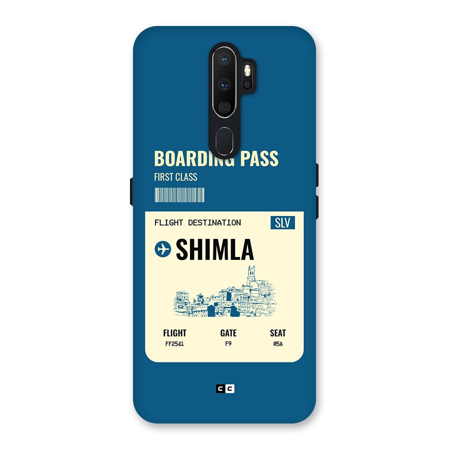 Shimla Boarding Pass Back Case for Oppo A5 (2020)