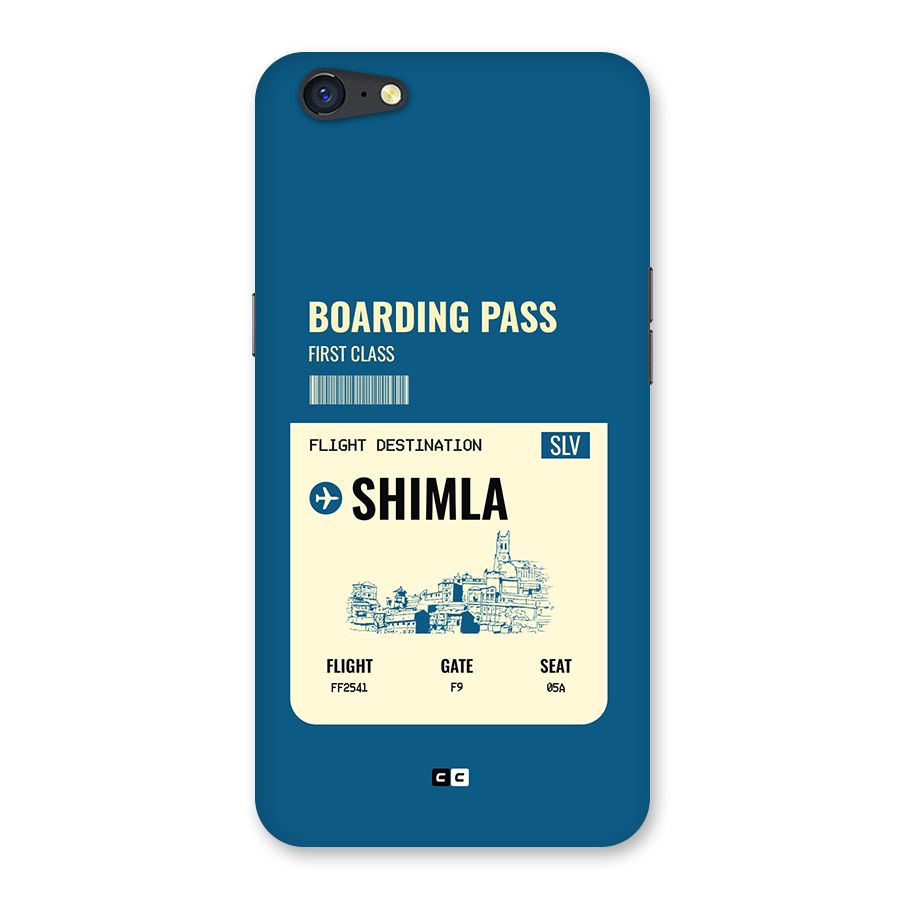 Shimla Boarding Pass Back Case for Oppo A71