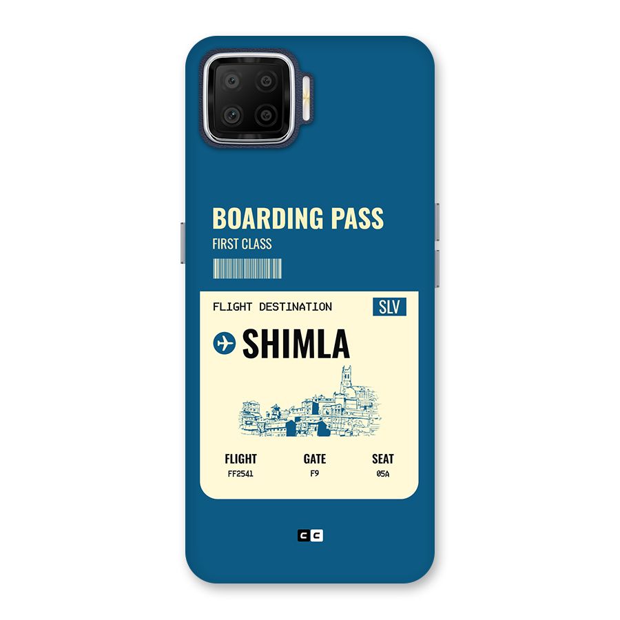 Shimla Boarding Pass Back Case for Oppo F17