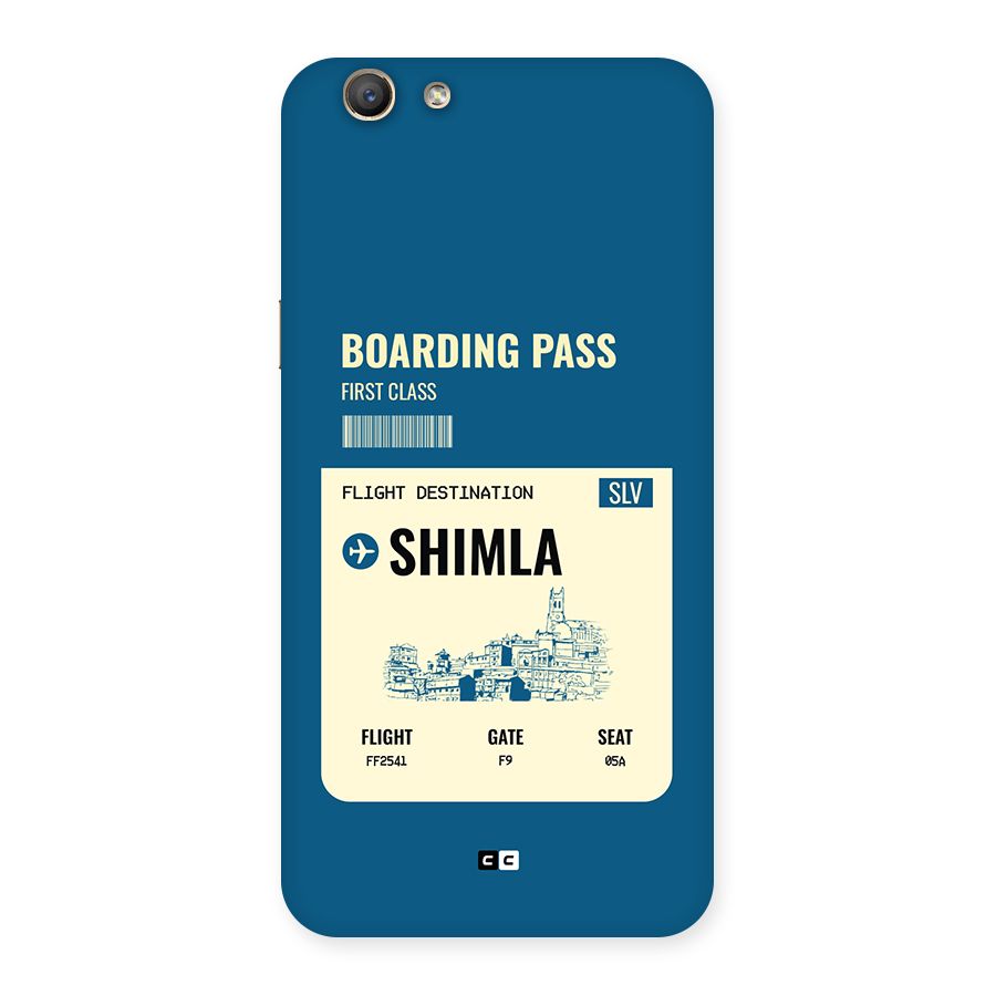 Shimla Boarding Pass Back Case for Oppo F1s