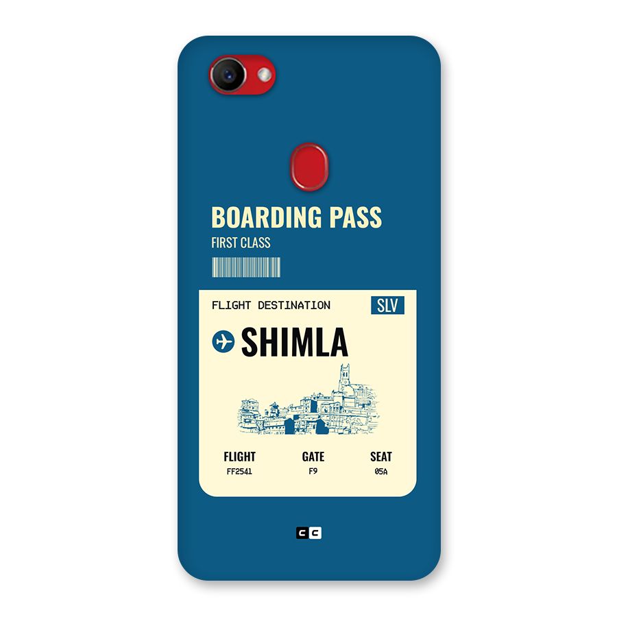 Shimla Boarding Pass Back Case for Oppo F7