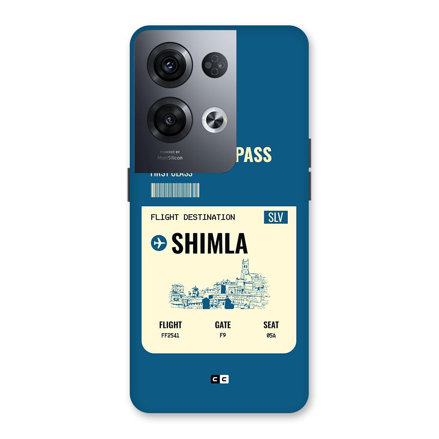 Shimla Boarding Pass Back Case for Oppo Reno8 Pro 5G