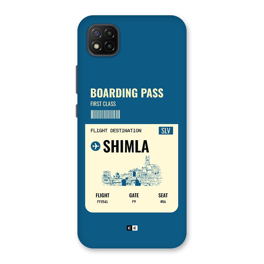 Shimla Boarding Pass Back Case for Poco C3