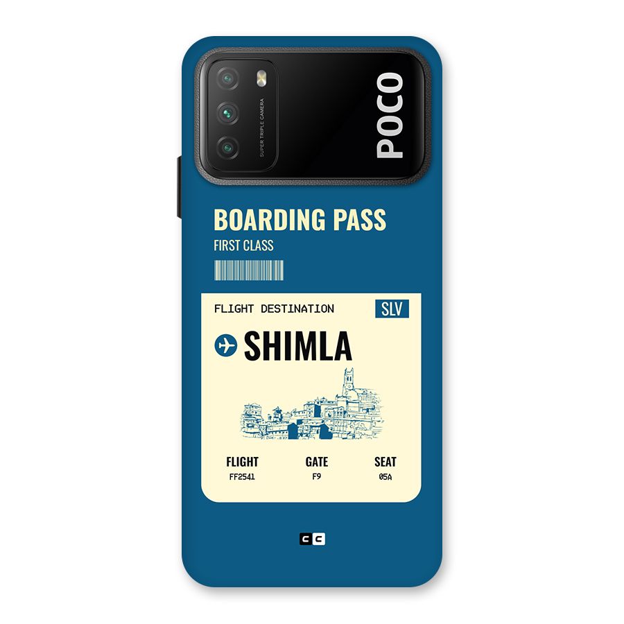 Shimla Boarding Pass Back Case for Poco M3