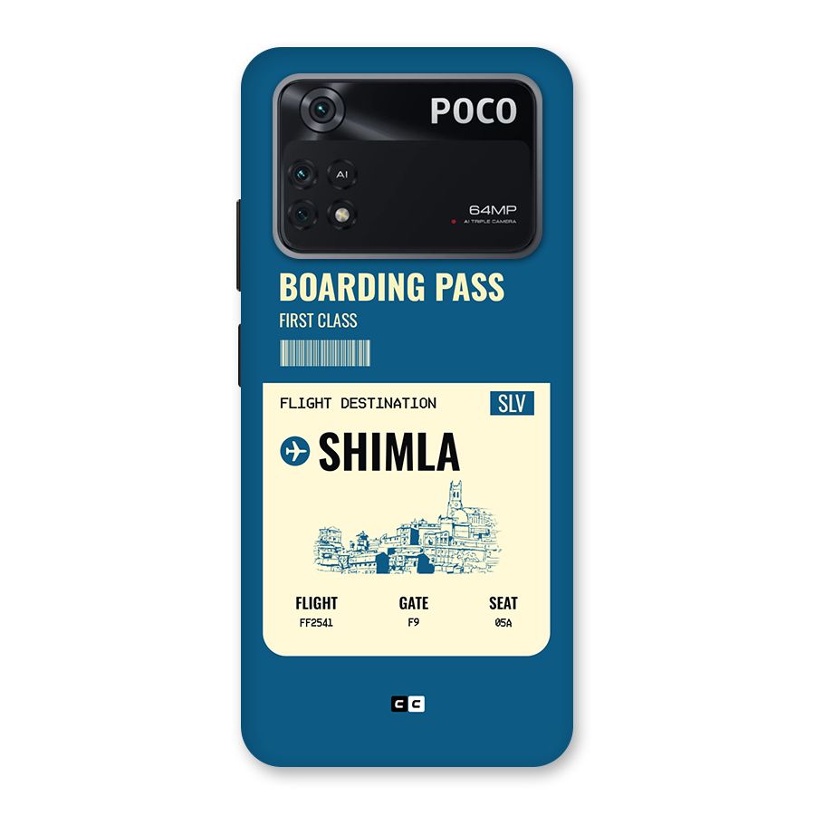 Shimla Boarding Pass Back Case for Poco M4 Pro 4G