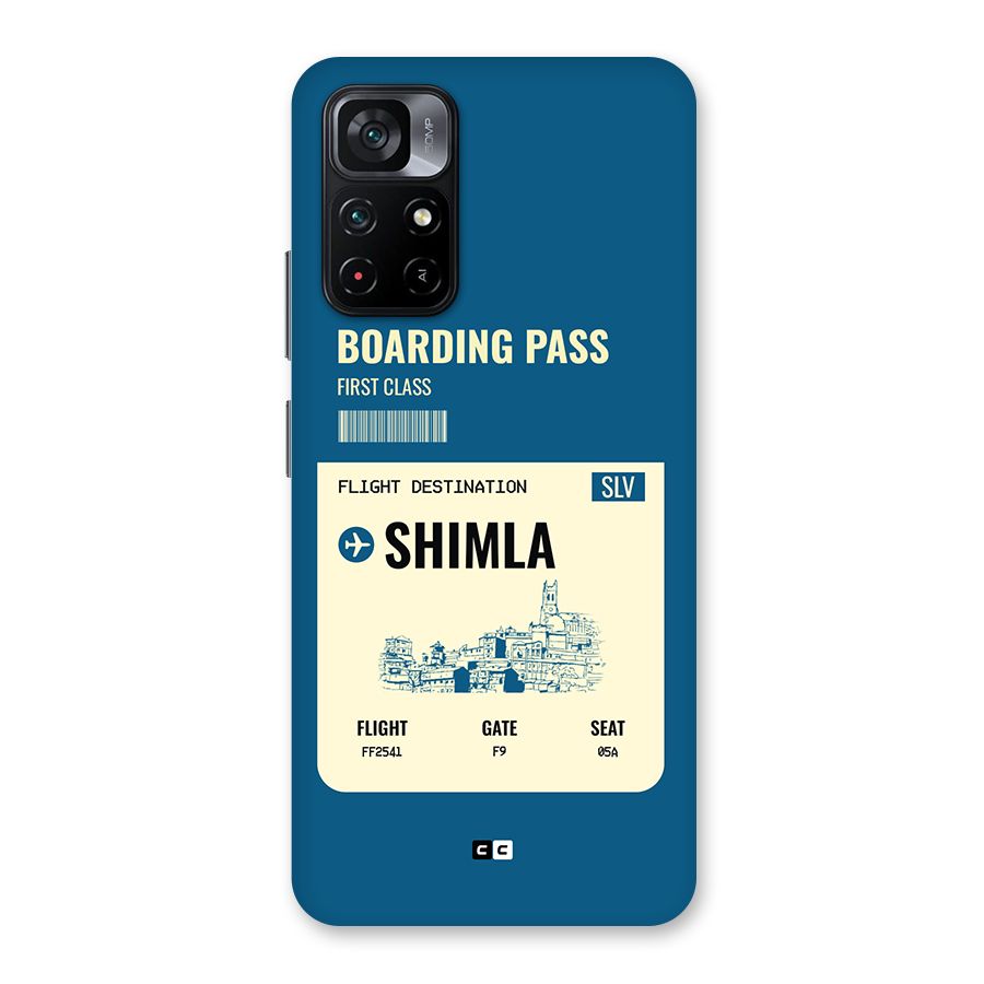 Shimla Boarding Pass Back Case for Poco M4 Pro 5G