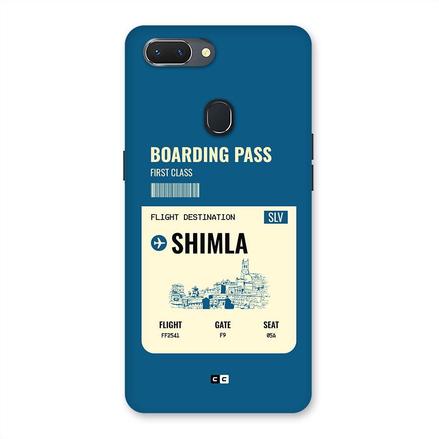 Shimla Boarding Pass Back Case for Realme 2