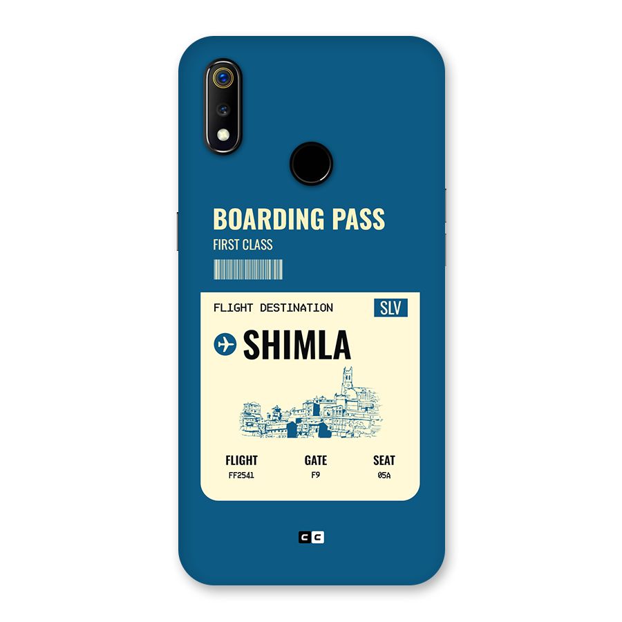 Shimla Boarding Pass Back Case for Realme 3