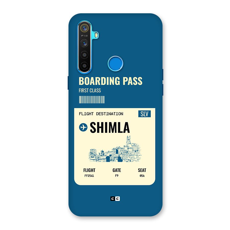 Shimla Boarding Pass Back Case for Realme 5