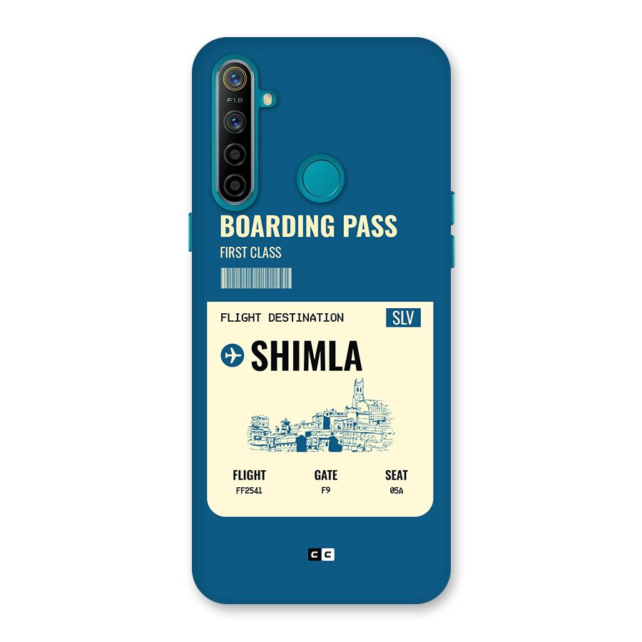 Shimla Boarding Pass Back Case for Realme 5i