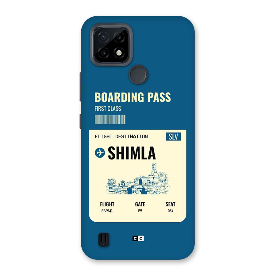 Shimla Boarding Pass Back Case for Realme C21