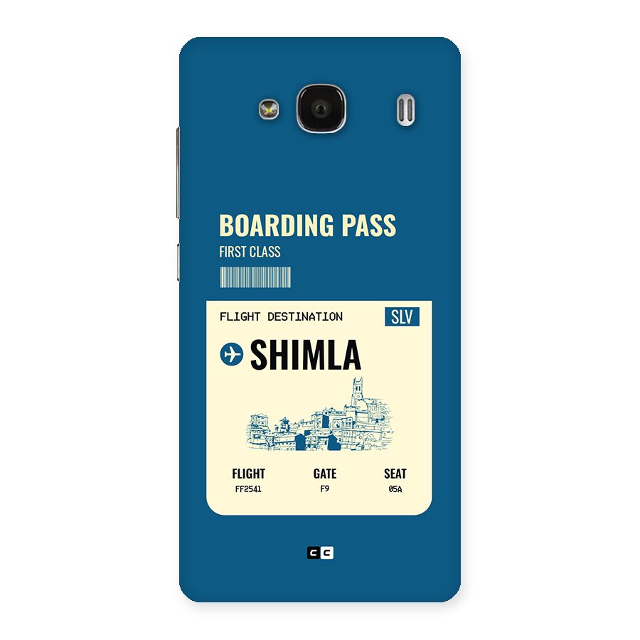 Shimla Boarding Pass Back Case for Redmi 2